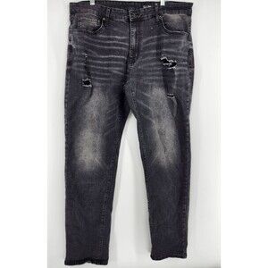 WXYZ MFG Co Nomad Slim Fit Jeans Mens 36x30 Black Straight Leg‎ Dark Wash Denim